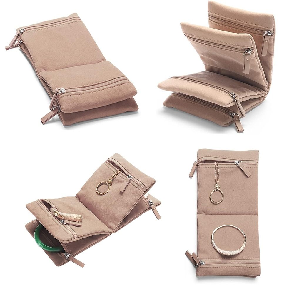 Books - Fluwelen sieradenorganizer in boekvorm met ritssluiting,