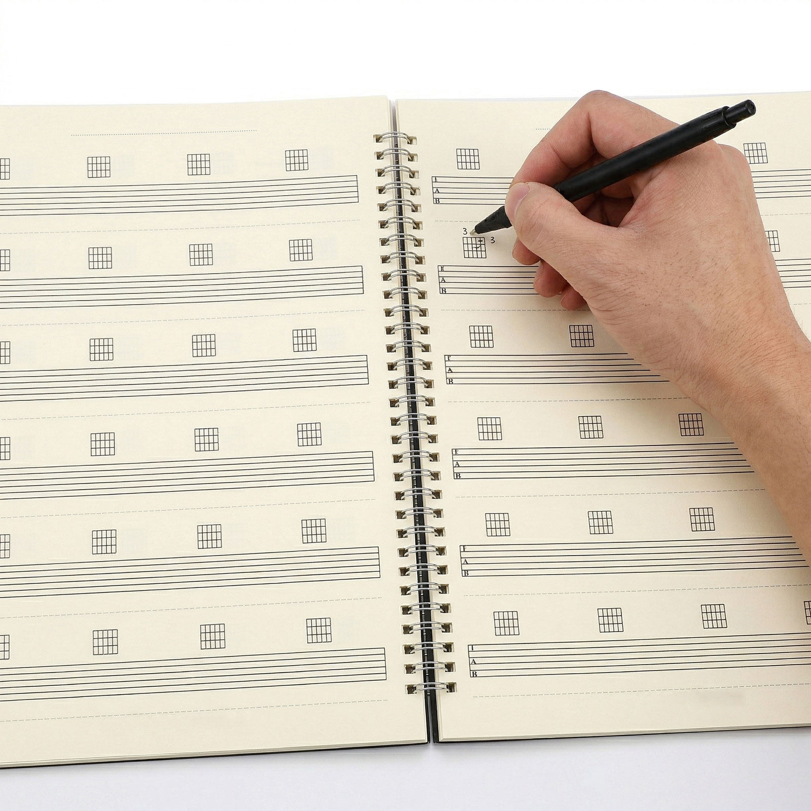 Blank Sheet Music Notebook - 2 stuks Gitaarmuziek Manuscript Notebook 6-snarige