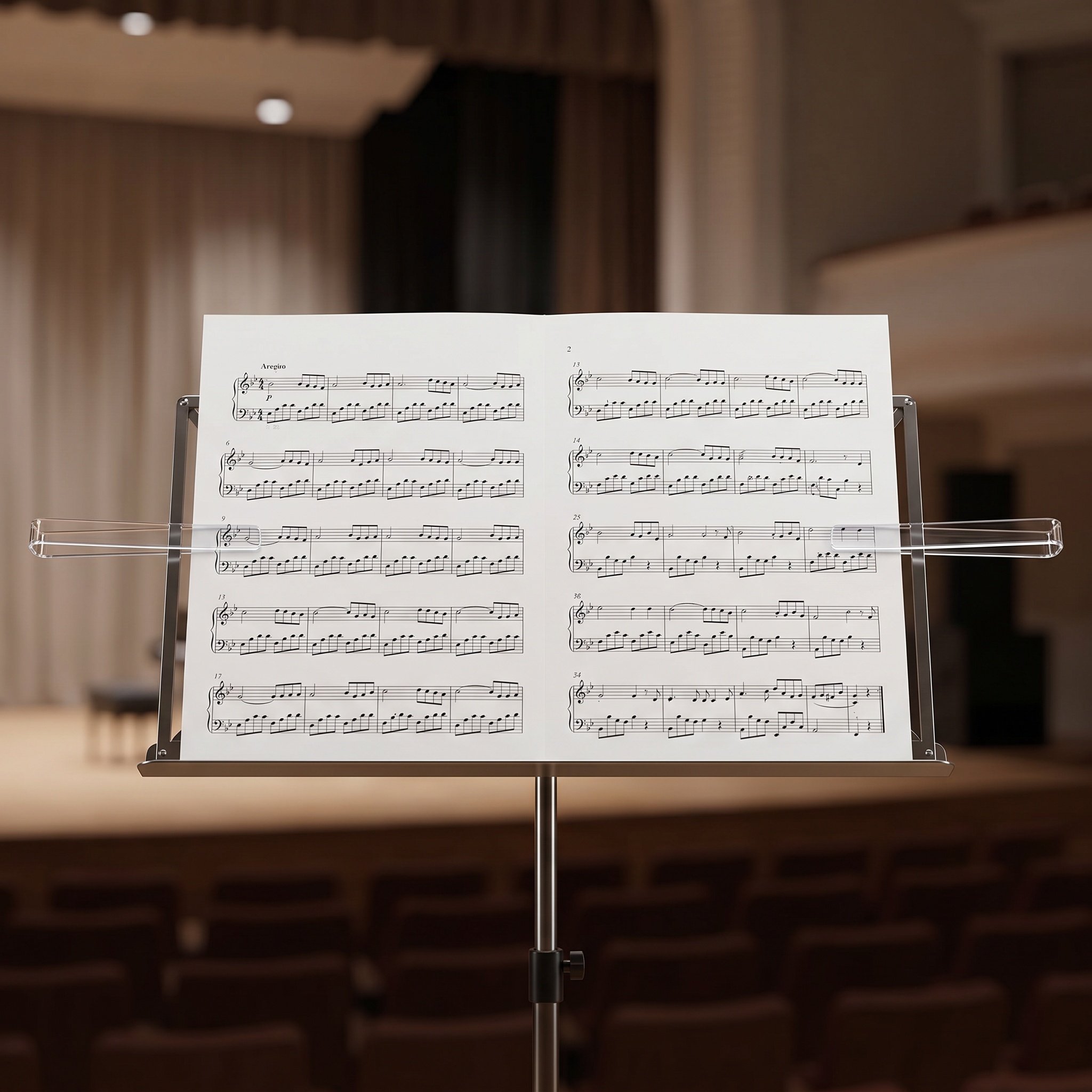 Clear Acrylic Book Stand Holder - 6 paar transparante acrylclips voor muziekstandaards,
