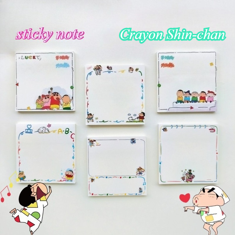 Stationery Books - Crayon Shin-chan cartoon schattige plaknotities Kawaii
