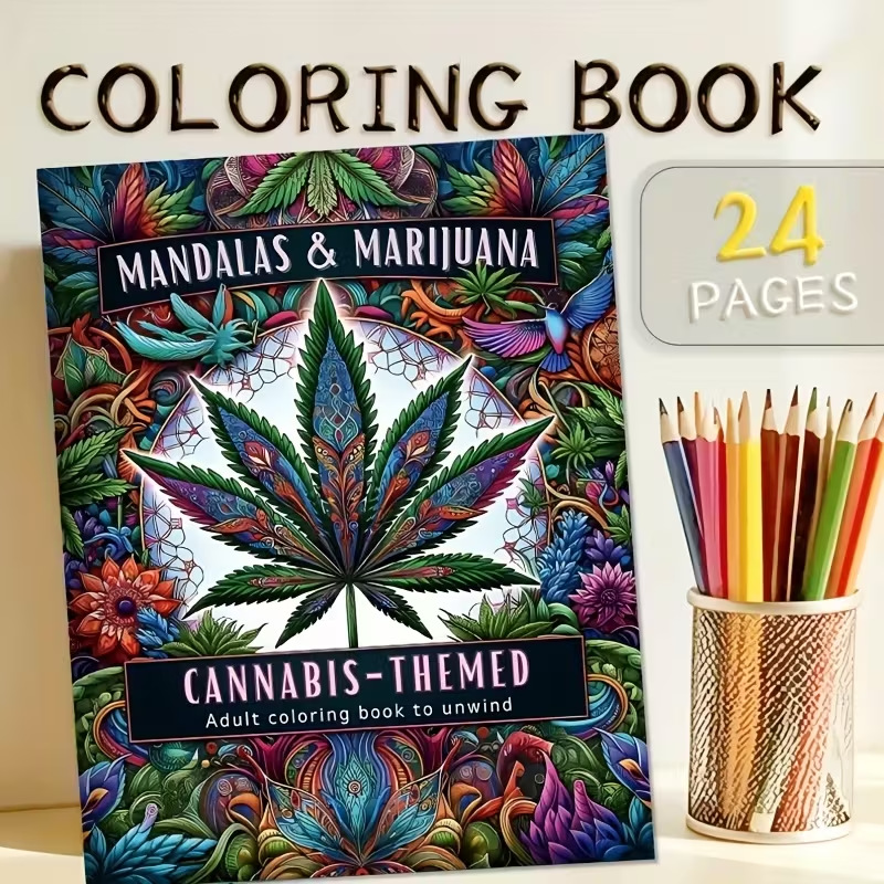 Adult Coloring Book Stress Relief - 24-pagina's Mandala-stijl, kleurboek, kleurgraffiti creatief schilderen,