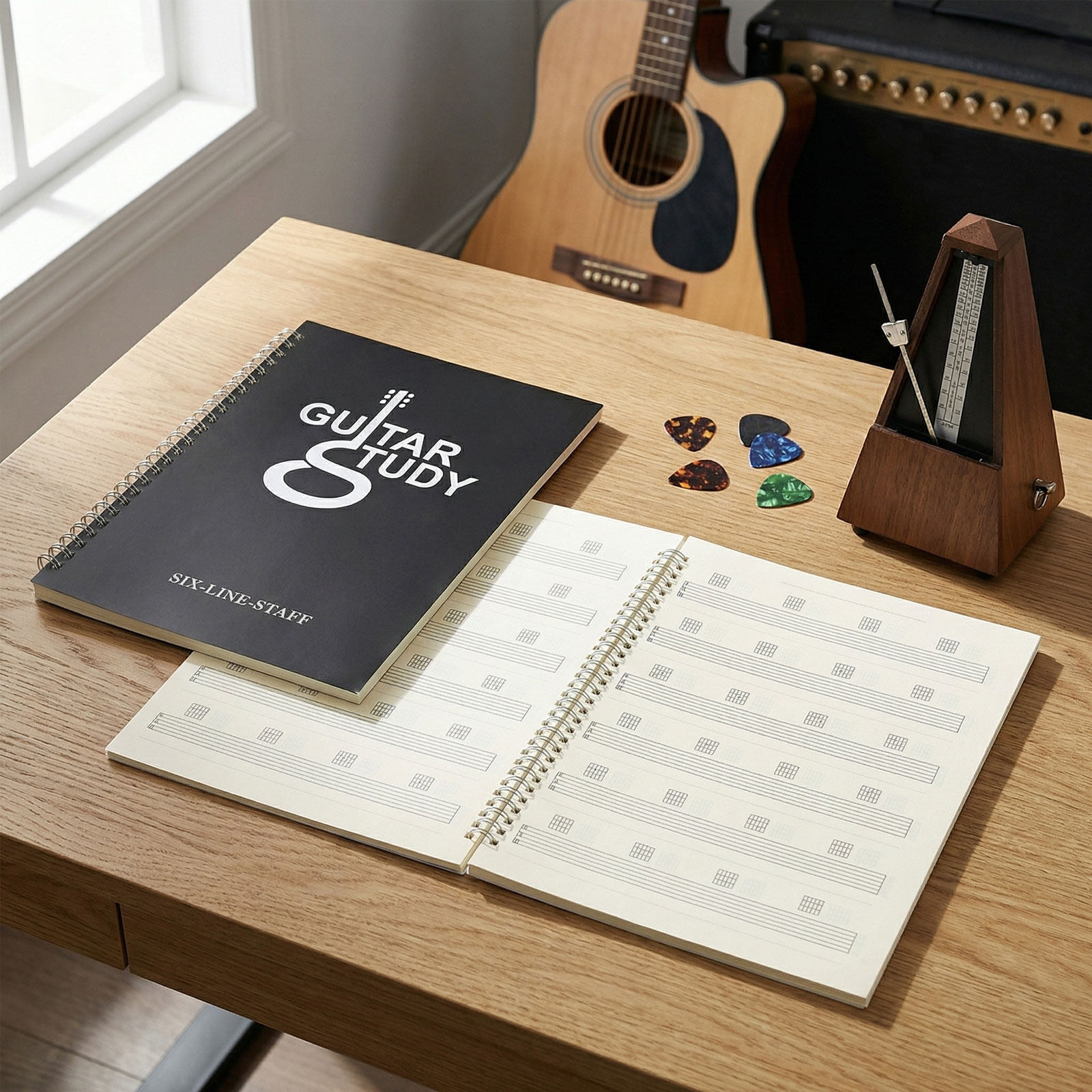 2 stuks Gitaarmuziek Manuscrip - Blank Sheet Music Notebook recensie en prijs